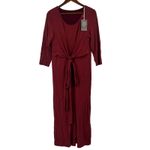 Garnet Hill NEW  Ballet Wrap Knit Midi Dress classic fit ballet wrap size large Photo 1