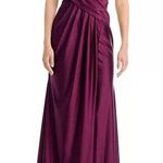 AQUA  Formal Wrapped Strapless Corset Gown Wine Women’s Sz 12 Photo 0