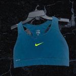 Nike PRO Dri-Fit Teal Sports Bra w/Yellow Swoosh Sz: Medium Photo 0