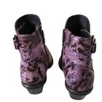 Donald Pliner Western Couture Vino Python Patent Leather Boot Shoe New NWT $525 Purple Size 6.5 Photo 1