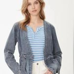 FDJ Denim Kimono Style Belted Jacket size X Photo 7