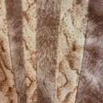 Entro Snake Skin Print Relaxed Sheer Blouse Front Tie Brown Tan Size Small Photo 3