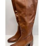 Naturalizer 27 EDIT Knee High Boots Size 6 Brown Leather Square Toe Block Heel Photo 2