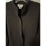 Talbots  Women's Brown Silk And Nylon Casual Collared Cardigan Size Medium Photo 11