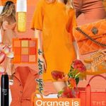 H&M NWOT Orange  Crochet Knit Sweater Dress Size M Photo 6