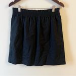 J.Crew Linen-cotton blend city skirt Mini Length NEW Size 6 Elastic Waistband Photo 6