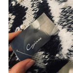 Cejon Knitted Black & White Pearl Detail Blanket Knit Warm Scarf Women Photo 4