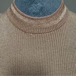 Topshop  cropped sleeveless Mock turtleneck metallic gold wool blend 6 sweater Photo 1