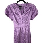 BCBG Max Azria Lavendar Light Purple Silk Babydoll High Neck Blouse Size Small Photo 0