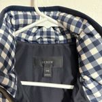 J.Crew Quilted Excursion Vest in navy and white gingham, size XXS Photo 4