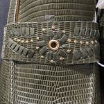 NEW BRIOSO Wo size 8 Olive Green Leather SLIP on Loafers with Embellishments Photo 5