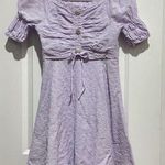 Light purple lilac puff sleeve ruched dress Size XS Photo 0