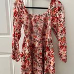 Lulus Pink Red Floral Dress Photo 1