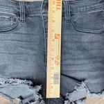Celebrity Pink High Rise Waisted Charcoal Black Raw Hem Denim Jean Shorts 7/28 Photo 4