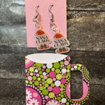 & Other Stories Nana Claus Red And White Christmas Dangle Pierced Earrings New Photo 1