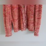 St. John Sport Orange Zip Up Fringe Cardigan Size XL Photo 2