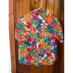 Liz Sport Vintage Y2k Floral Hawaiian Button down Size‎ Petite Medium Photo 1