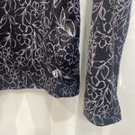 Hang Ten  Women's Black and White  Floral Print Long Sleeve Fishing Shirt Sz M Photo 2