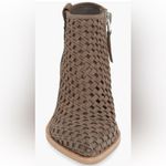 Dolce Vita Spence Nubuck Leather Woven Western Ankle Bootie, Taupe, Sz. 6 Tan Photo 2