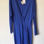 Haute Hippie  Blue Surplice Dress NEW Photo 5