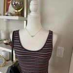Striped Sleeveless Bodysuit Size XXL Purple Photo 2