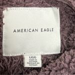 American Eagle  light Purple Sherpa Pullover Hoodie Size large kangaroo pocket Photo 4
