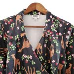 Unique Vintage Green Giraffe Strawberry Print Wrap Dress NWT | 3XL | Photo 5