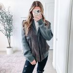 VINTAGE ERIC RHODES Suede Sweater Jacket Gray Size XL Photo 3