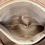 CELINE Macadam Blason Triumph Dark Brown Hand Bag Leather Stripes Authentic Photo 8