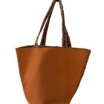 Jute Tote~Straw Front/Orange Propylene Back~made in India Photo 10