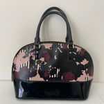 Anne Klein women’s floral pink burgundy black gold hardware shoulder purse zip Photo 2