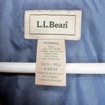 L.L.Bean Women’s Red Fleece Pea Coat Pullover Size Medium Photo 1