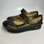 Alegria Paloma poker face mary Jane comfort Shoes gold black size 37 Photo 2