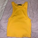 ZARA Orange Ribbed Tank Top Photo 3