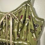 THORN & FABLE | Mushroom Squirrel Woodland Floral Split Patchwork Mini Dress, M Green Size M Photo 6