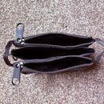 Kipling  Zippered 3 Compartment‎ Gray Pouch Bag Photo 3