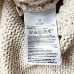 Gap  XS Womens  Oatmeal Cotton Nylon 3/4 Sleeve Chunky Knit Sweater Coastal Photo 5