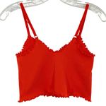Aerie Red Seamless Rib Corset Bra Top Photo 2