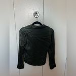 ZARA  Pleated Satin Effect Shirt Green Photo 11