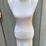 Mango MNG SUIT Ivory Body-con Knit Sleeveless Midi Dress Sz Small (4) Photo 0