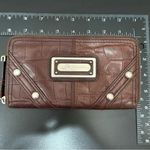 B Makowsky Brown 100% Genuine Leather Zip Around Wallet 8”X4” Photo 10