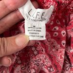 LIFE Bandana Babydoll Womens Top Sz M Red Festival Paisley Retro Americana Size M Photo 8
