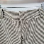 New York & Company Womens Shorts 2 Green White Striped Mid Rise Pockets Stretch Photo 6
