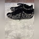 Coach  Devin stylish black grey logo sneakers size 8 y2k Photo 1