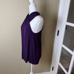 Michael Stars Deep Purple Cross Wrap Neck Sleeveless Knit Top One Size Photo 4