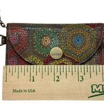 Lodis Calabasas RFID coin Change Purse Used Leather Patterned Photo 9