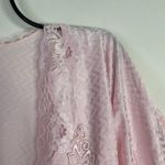Frederick's of Hollywood Vintage 90s Pink Satin Short Robe Tap Pants Set womens M Photo 4