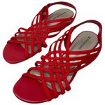 Naturalizer Red Strappy Slingback Wedge Sandals Women’s Size 8M Photo 3