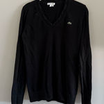 Lacoste  Women’s Classic Black V-Neck Cashmere Blend Sweater Photo 0