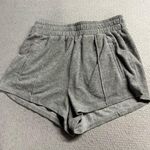 NIA Women's French Terry Velour Pull On Gray Shorts Pockets Size Medium EUC Photo 0